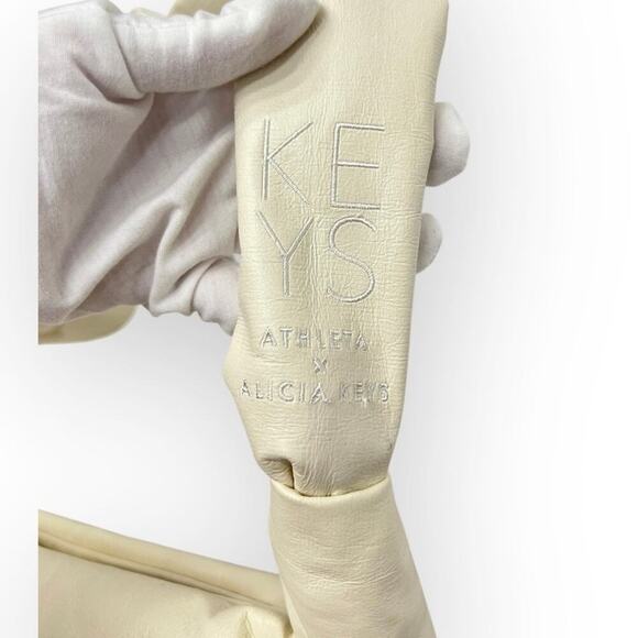 Athleta x Alicia Keys Structured Crinkled Faux Leather Sling Bag - Cream - Picture 10 of 11